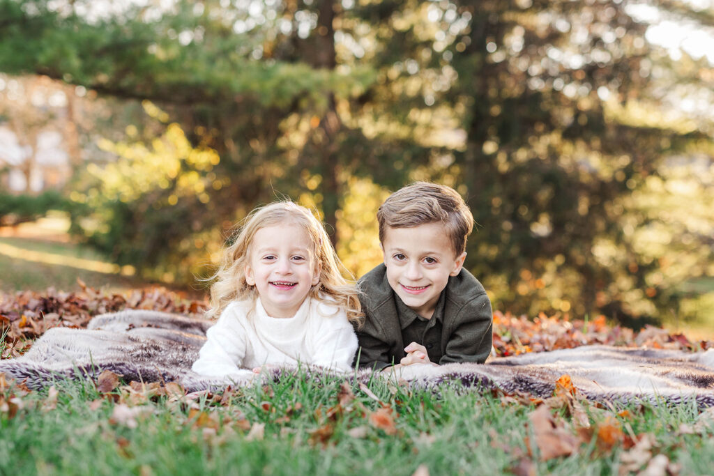 a brother and sister during a mini session